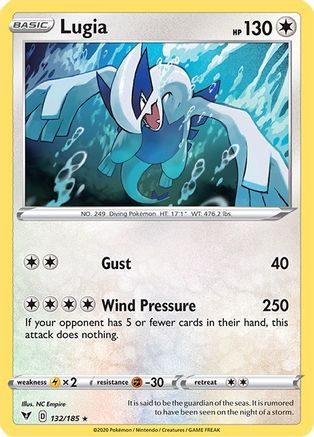 Lugia 132 - Holofoil SWSH04 Vivid Voltage - Holo Rare