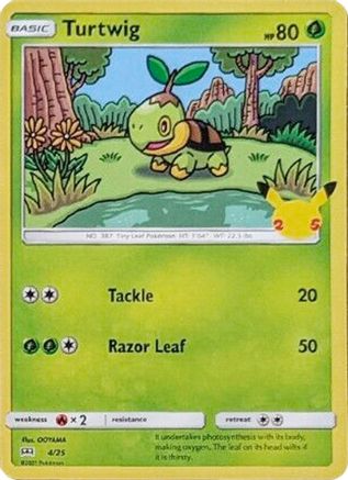 Turtwig 004/25 McDonalds 25th Anniversary Promos - Promo