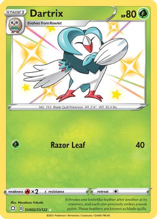 Dartrix SV002/SV122 - Holofoil Shining Fates Shiny Vault - Shiny Holo Rare