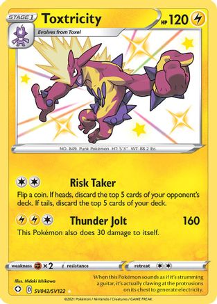 Toxtricity SV042/SV122 - Holofoil Shining Fates Shiny Vault - Shiny Holo Rare