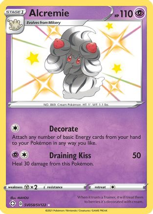 Alcremie SV058/SV122 - Holofoil Shining Fates Shiny Vault - Shiny Holo Rare