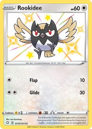 Rookidee SV101/SV122 - Holofoil Shining Fates Shiny Vault - Shiny Holo Rare