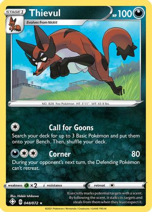 Thievul 048 - Reverse Holofoil Shining Fates - Holo Rare