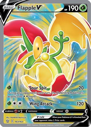 Flapple V (Full Art) 143/163 - Holofoil SWSH05 Battle Styles - Ultra Rare