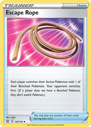 Escape Rope 125 - Reverse Holofoil SWSH05 Battle Styles - Uncommon