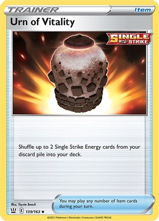 Urn of Vitality 139 SWSH05 Battle Styles - Uncommon