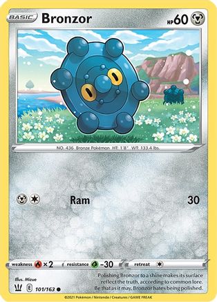 Bronzor 101 - Reverse Holofoil SWSH05 Battle Styles - Common