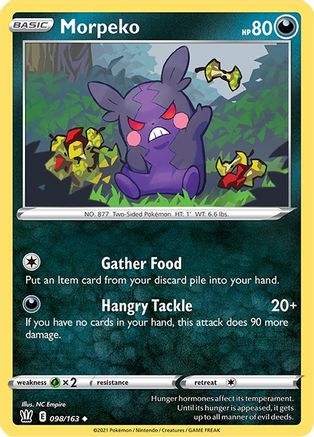 Morpeko 098 - Reverse Holofoil SWSH05 Battle Styles - Uncommon