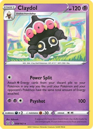 Claydol 058 SWSH05 Battle Styles - Rare