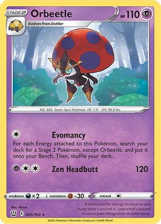 Orbeetle 065 - Holofoil SWSH05 Battle Styles - Holo Rare