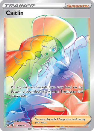 Caitlin (Secret) 213/198 - Holofoil SWSH06 Chilling Reign - Secret Rare