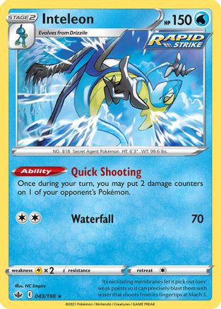 Inteleon - 043/198/198 Deck Exclusives - Rare