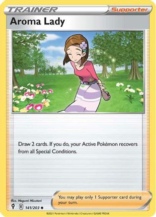 Aroma Lady 141 - Reverse Holofoil SWSH07 Evolving Skies - Uncommon