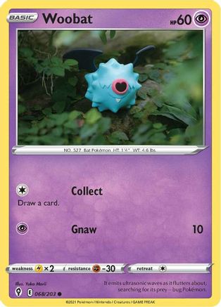Woobat 068 SWSH07 Evolving Skies - Common