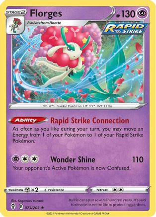 Florges 073 - Holofoil SWSH07 Evolving Skies - Holo Rare