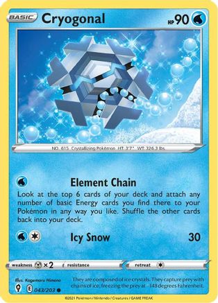 Cryogonal 043 SWSH07 Evolving Skies - Common
