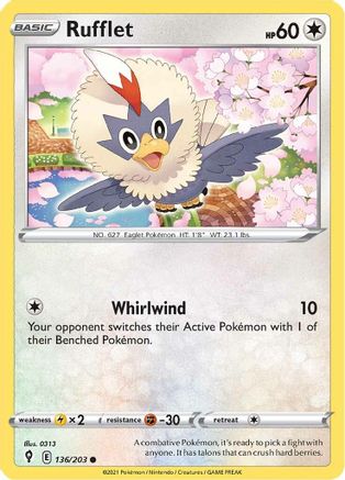 Rufflet 136 SWSH07 Evolving Skies - Common