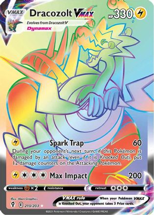 Dracozolt VMAX (Secret) 210/203 - Holofoil SWSH07 Evolving Skies - Secret Rare