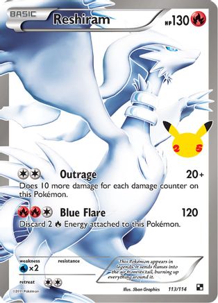 Reshiram 113/114 - Holofoil Celebrations Classic Collection - Classic Collection