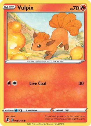 Vulpix (28) 028 SWSH08 Fusion Strike - Common
