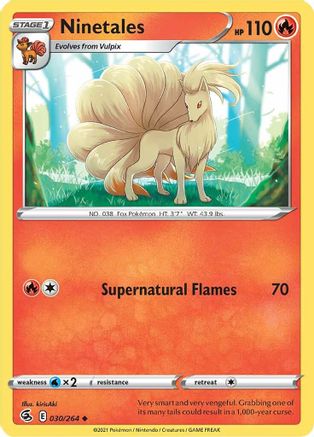 Ninetales (30) 030 SWSH08 Fusion Strike - Uncommon