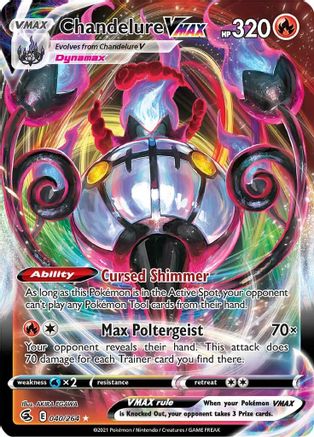 Chandelure VMAX 040/264 - Holofoil SWSH08 Fusion Strike - Ultra Rare