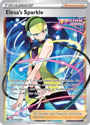 Elesa's Sparkle (Full Art) 260/264 - Holofoil SWSH08 Fusion Strike - Ultra Rare