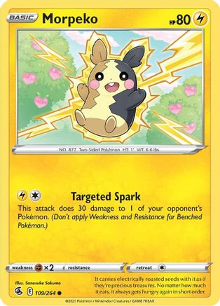 Morpeko (109) 109 - Reverse Holofoil SWSH08 Fusion Strike - Common
