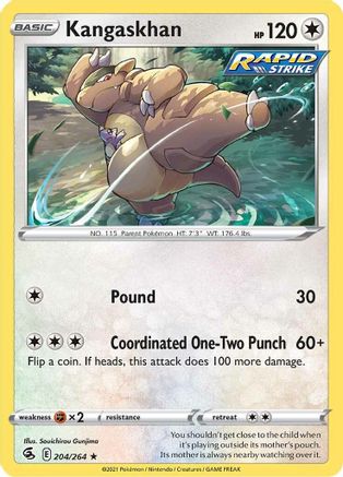 Kangaskhan 204 SWSH08 Fusion Strike - Rare
