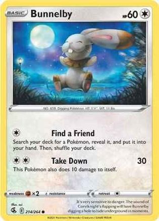Bunnelby 214 SWSH08 Fusion Strike - Common