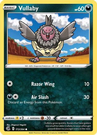 Vullaby 172 - Reverse Holofoil SWSH08 Fusion Strike - Common