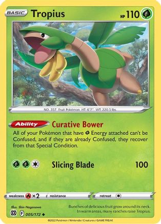 Tropius 005 SWSH09 Brilliant Stars - Uncommon