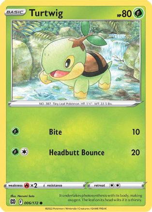 Turtwig 006 SWSH09 Brilliant Stars - Common