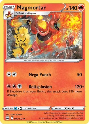 Magmortar 020 SWSH09 Brilliant Stars - Rare