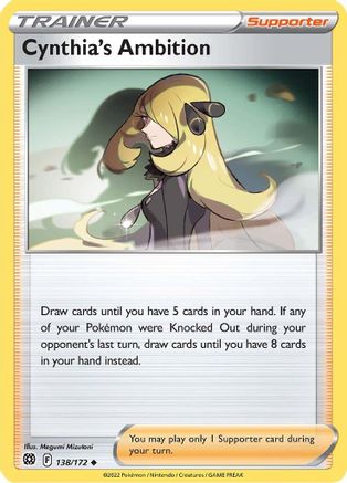 Cynthia's Ambition 138 - Reverse Holofoil SWSH09 Brilliant Stars - Uncommon