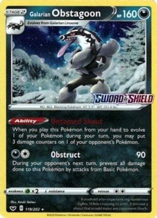 Galarian Obstagoon 119/202 - Holofoil Miscellaneous Cards & Products - Promo