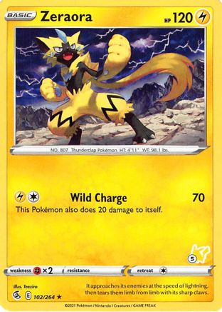 Zeraora - 102/264 (#5 Pikachu Stamped)/264 Battle Academy 2022 - Promo