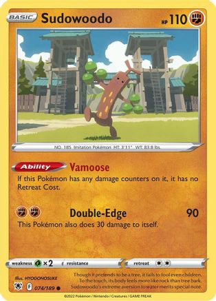 Sudowoodo 074 SWSH10 Astral Radiance - Common