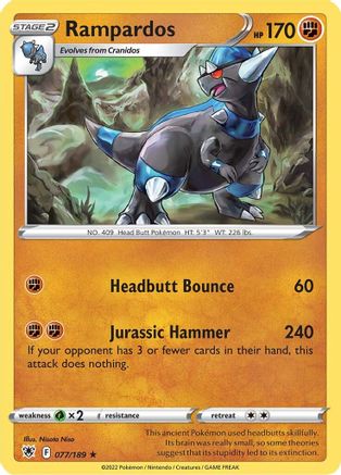 Rampardos 077 - Reverse Holofoil SWSH10 Astral Radiance - Holo Rare