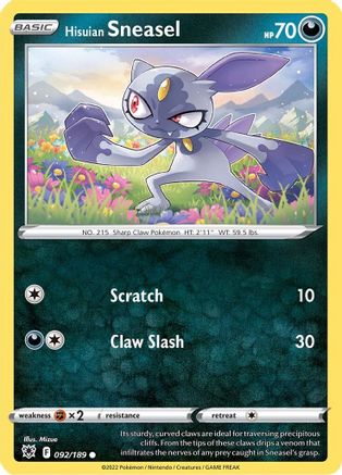 Hisuian Sneasel 092 SWSH10 Astral Radiance - Common