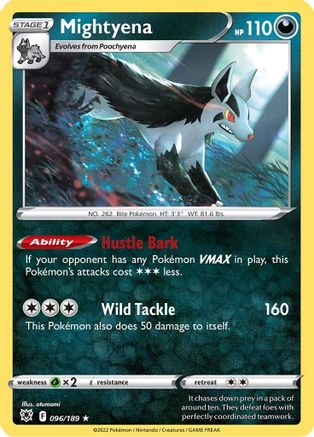 Mightyena 096 - Reverse Holofoil SWSH10 Astral Radiance - Rare