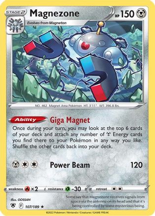 Magnezone 107 - Holofoil SWSH10 Astral Radiance - Holo Rare