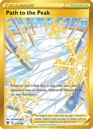 Path to the Peak (Secret) 213/189 - Holofoil SWSH10 Astral Radiance - Secret Rare