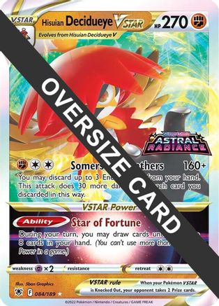Hisuian Decidueye VSTAR - 084/189/189 - Holofoil Jumbo Cards - Promo