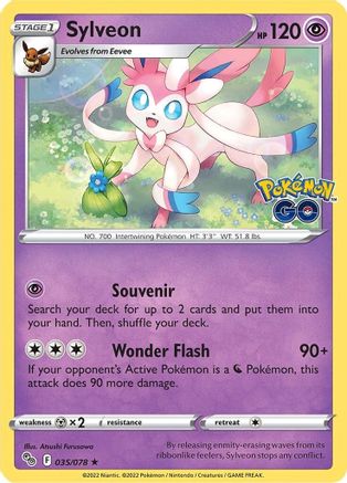 Sylveon 035 - Reverse Holofoil Pokemon GO - Holo Rare