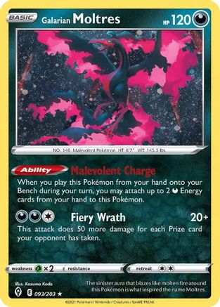 Galarian Moltres 093/203 Miscellaneous Cards & Products - Promo