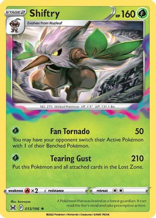 Shiftry 013 - Holofoil SWSH11 Lost Origin - Holo Rare