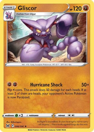 Gliscor 096 - Reverse Holofoil SWSH11 Lost Origin - Rare