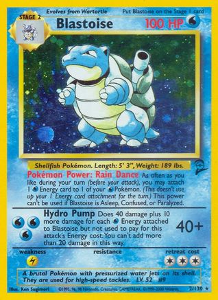 Blastoise 002 - Holofoil Base Set 2 - Holo Rare