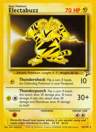 Electabuzz 024 Base Set 2 - Rare